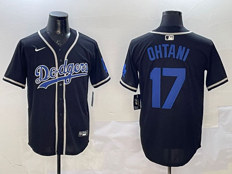Men Los Angeles Dodgers #17 Ohtani Black Fashion Game 2025 Nike MLB Jersey style 1->los angeles dodgers->MLB Jersey